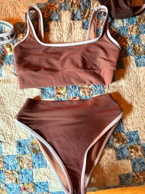 LainSnow two piece bikini in Toast